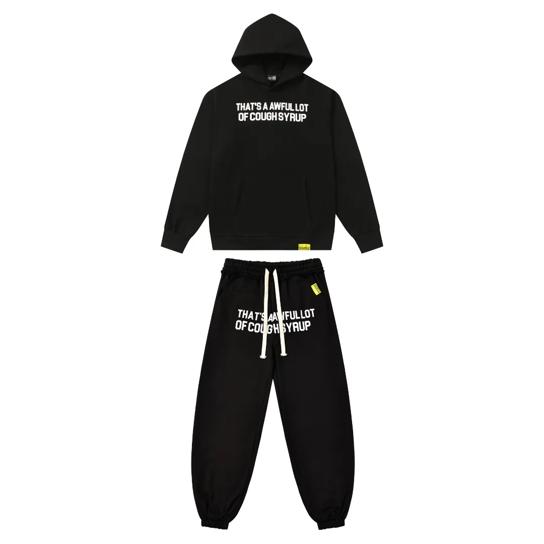 C #Black/ White THAT'S A AWFUL LOT OF COUGH SYRUP In Stock Same Style. （fabric): 100% Sizes（size）：S-M L X L （colour）： Black ：3312## Black White｜ ：（fabric）： 100% Sizes（size）：S-M-L-XL （couour）： Black 👉